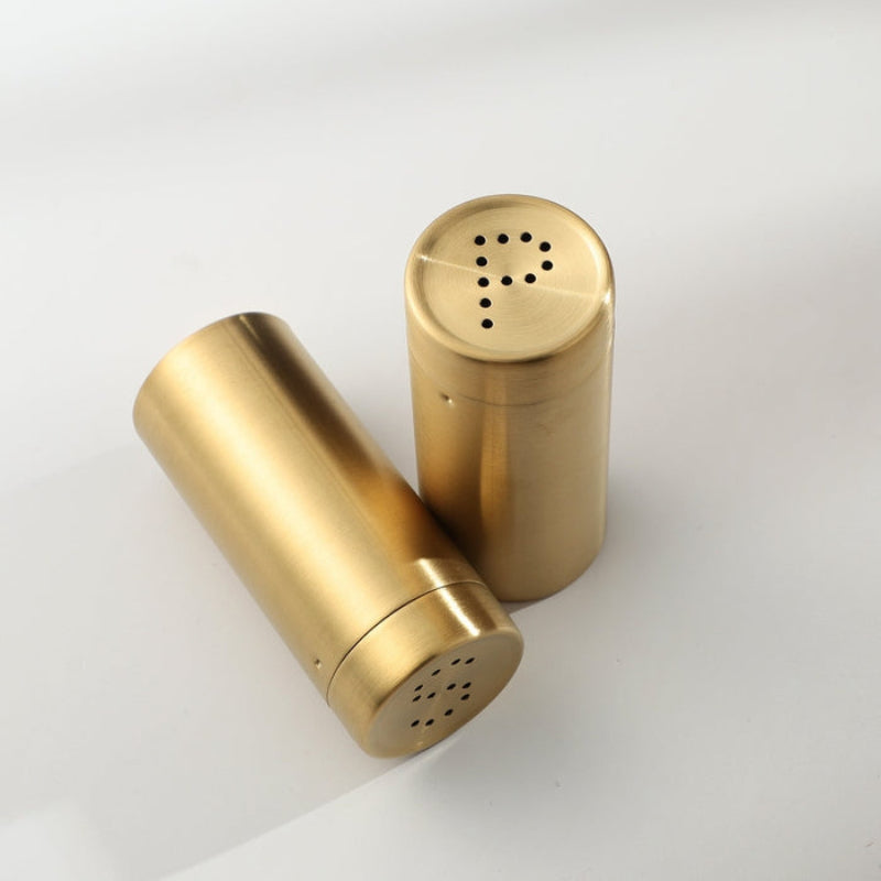 Gold Stainless Steel Salt and Pepper Shakers - Elegant, Durable Design 2