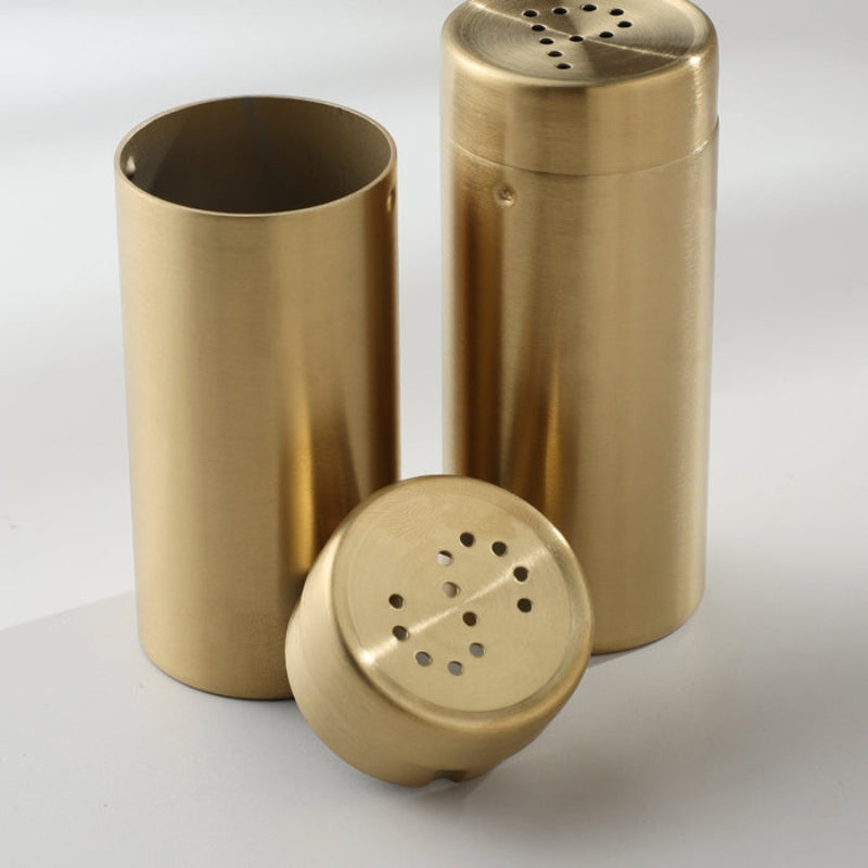 Gold Stainless Steel Salt and Pepper Shakers - Elegant, Durable Design 3