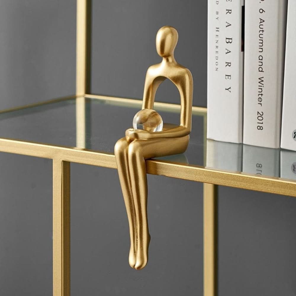 GoldenMuse Decorative Figurine - Elegant Abstract Design for Modern Spaces 0