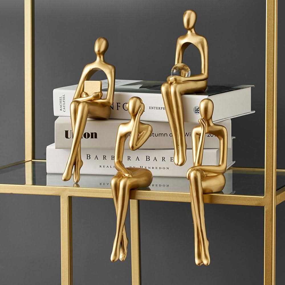 GoldenMuse Decorative Figurine - Elegant Abstract Design for Modern Spaces 2
