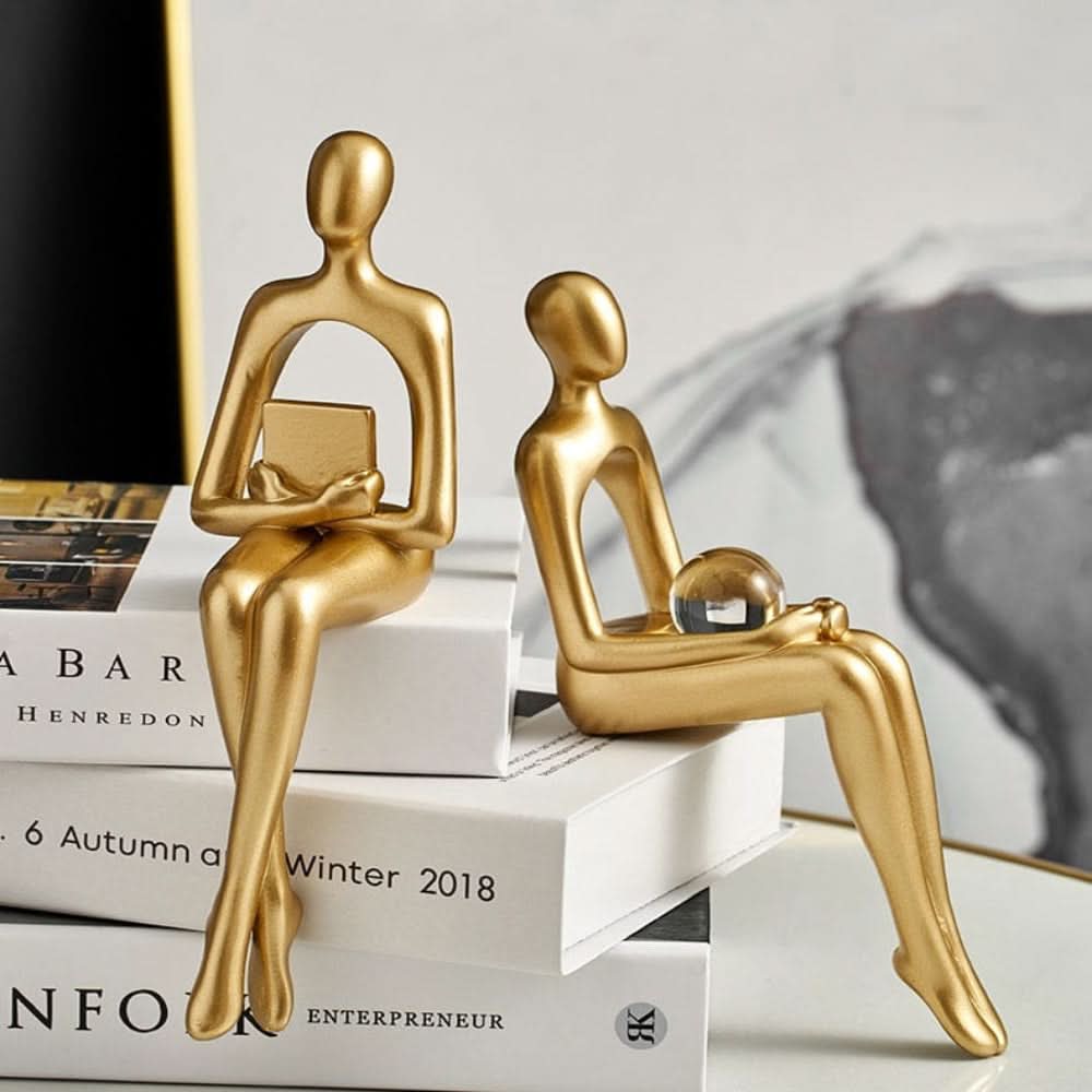 GoldenMuse Decorative Figurine - Elegant Abstract Design for Modern Spaces 3
