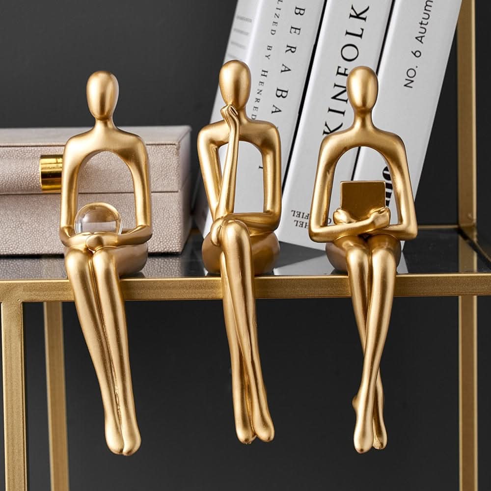 GoldenMuse Decorative Figurine - Elegant Abstract Design for Modern Spaces 4