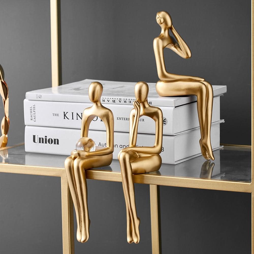 GoldenMuse Decorative Figurine - Elegant Abstract Design for Modern Spaces 5