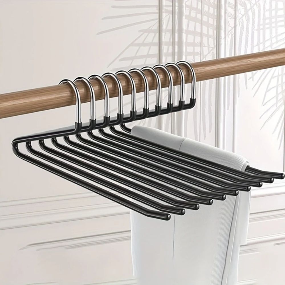 Goose Neck Z Pants Hanger Set - Durable Stainless Steel, Space-Saving Organizer 0