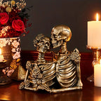 Gothic Skeleton Couple Figurine - Vintage Resin Decor 8 5