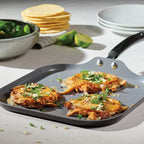 Griddle Pan Square 11 in Aluminum Nonstick Coating Steel Gray 4