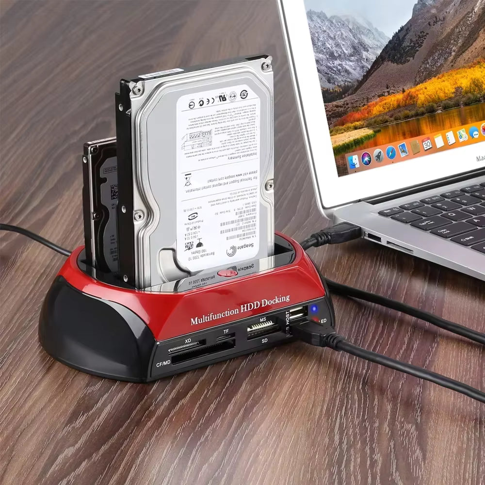 HDD Docking Station, USB 3.0, Dual Drive Slots, IDE/SATA Compatible 1