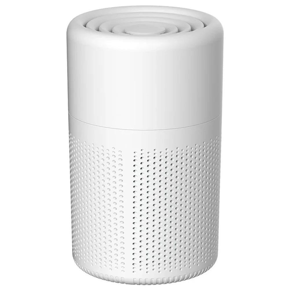 White textured cylindrical container on a white background