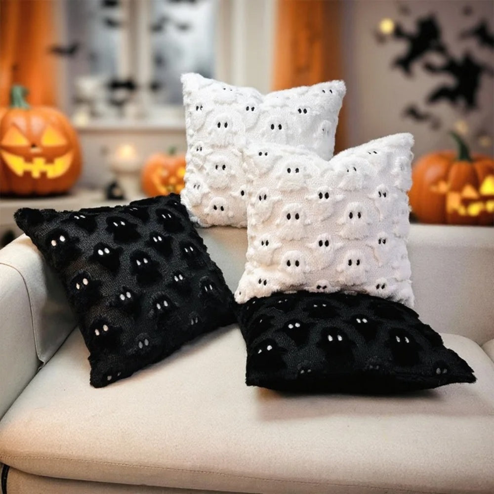 Halloween Ghost Cushion Cover - Soft 3D Design for Sofa & Bed 3