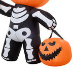 Halloween Inflatable Pumpkin Skeleton - LED Lights & Quick Inflation 5
