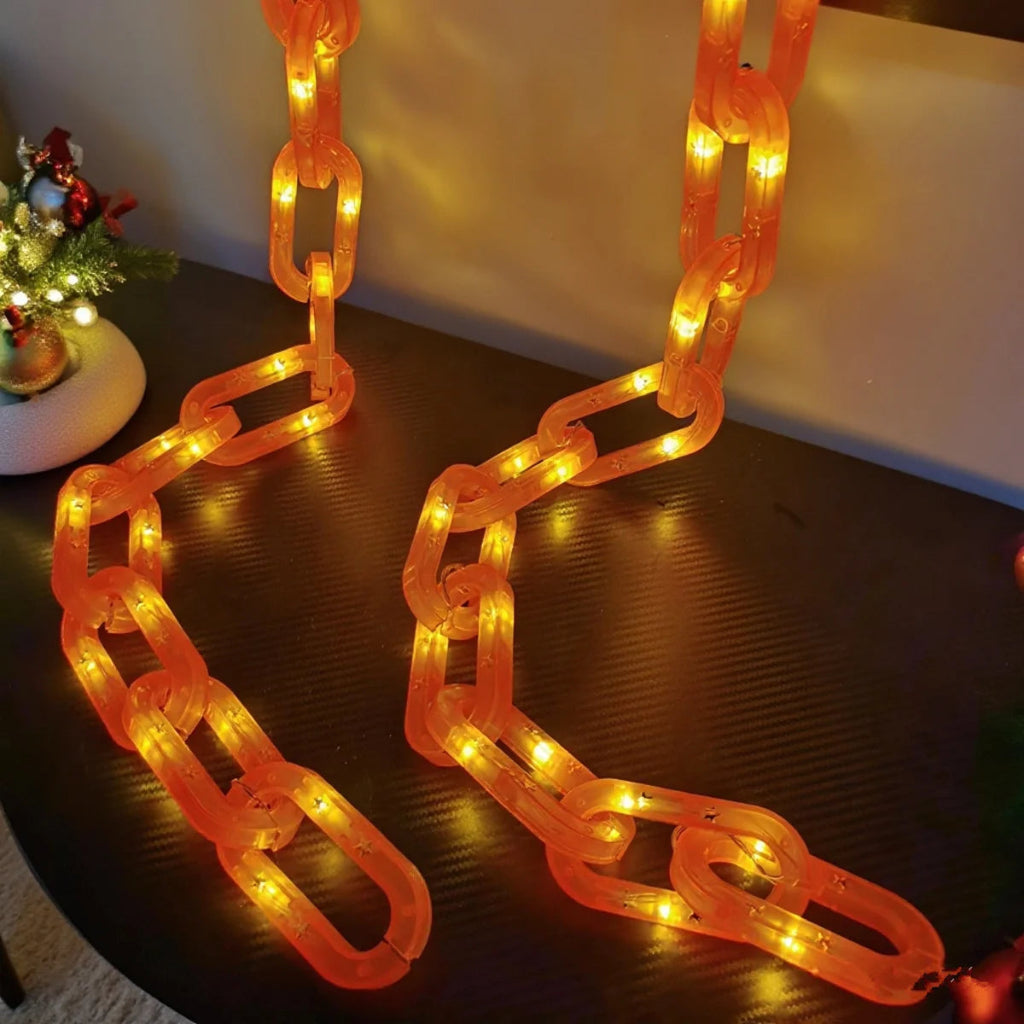 Halloween LED Outdoor String Lights - Battery & USB Operated, Durable Iron Chain 2