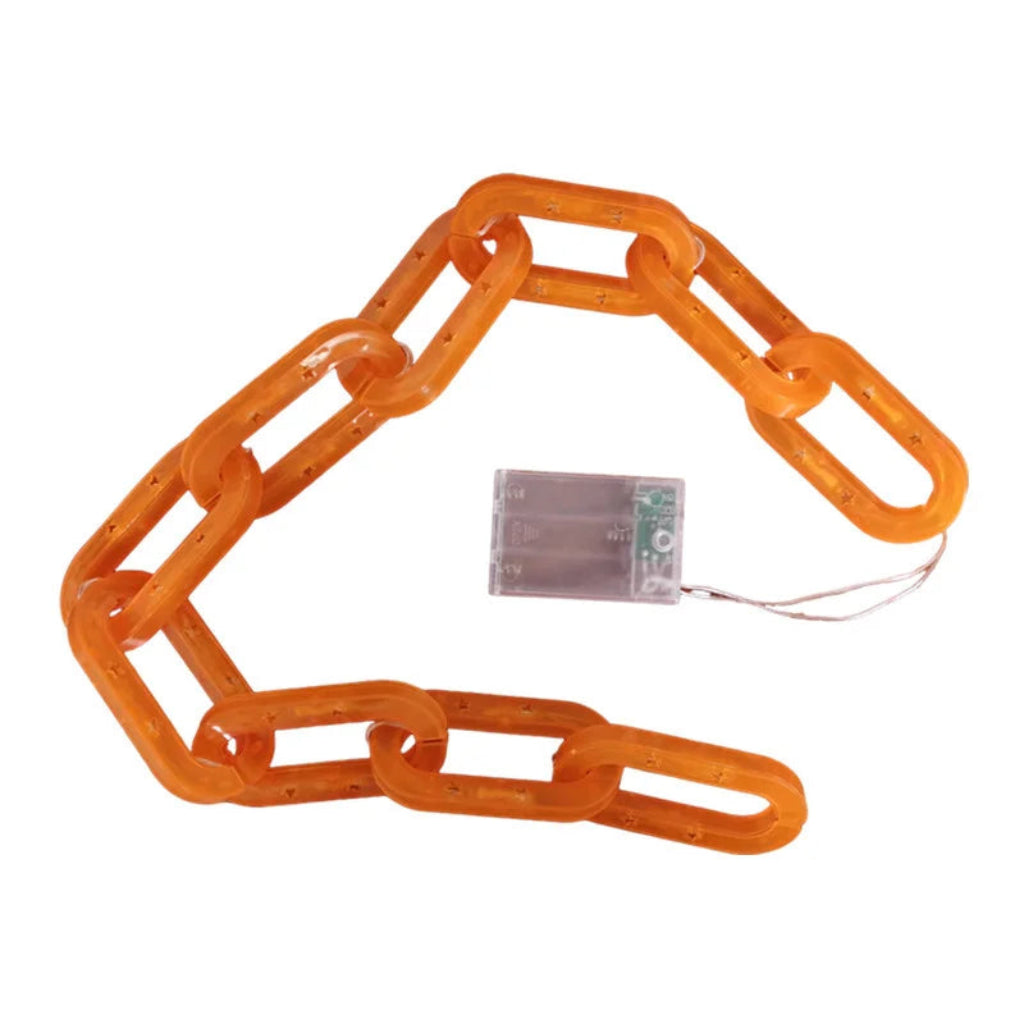 Halloween LED Outdoor String Lights - Battery & USB Operated, Durable Iron Chain 5