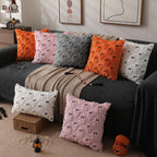 Halloween Pillow Covers 20x20 Inch Set of 2 Soft Plush Ghost Design 4
