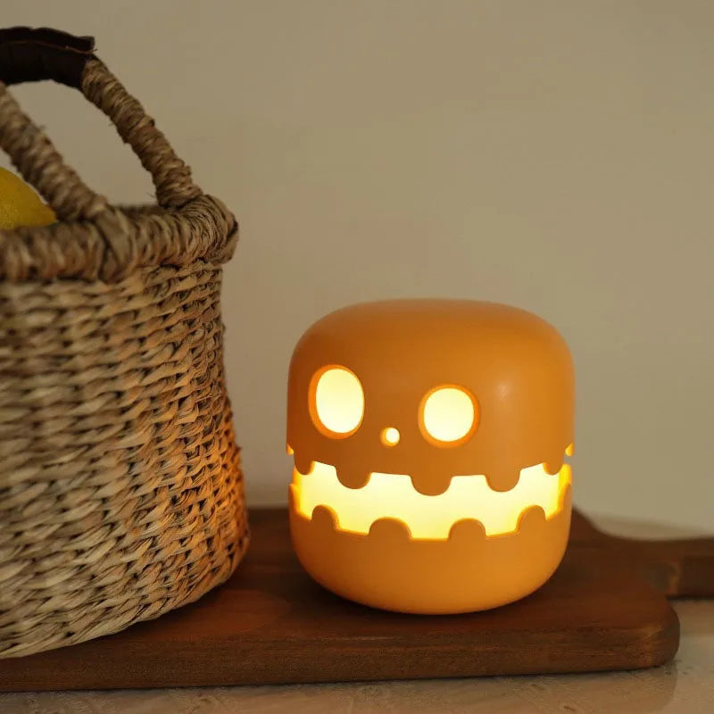 Halloween Pumpkin LED Night Light - USB Rechargeable, Adjustable Brightness 2