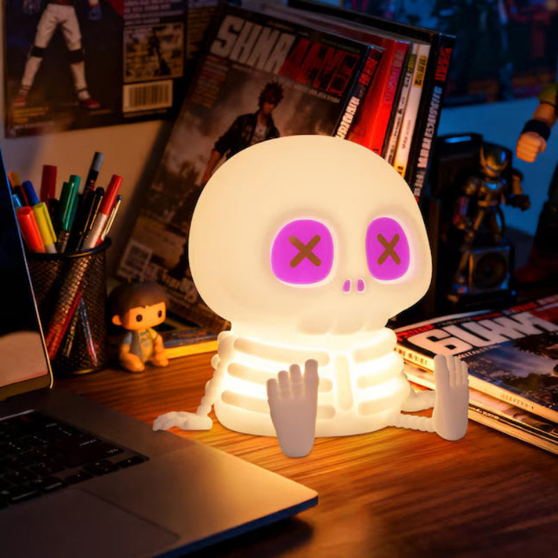 Halloween Skull Night Light - Soft Silicone, 7 Color Modes, USB Rechargeable LED Night Lamp 2