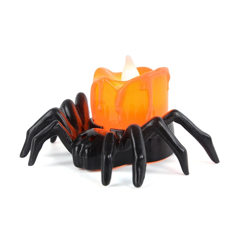 Halloween Spider LED Candle - Flameless Indoor Decoration for Spooky Ambiance 6