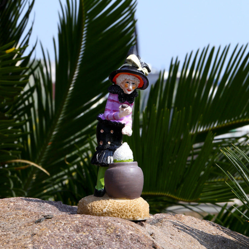 Halloween Witch Figurine Multicolor Indoor Decorative Figure 3