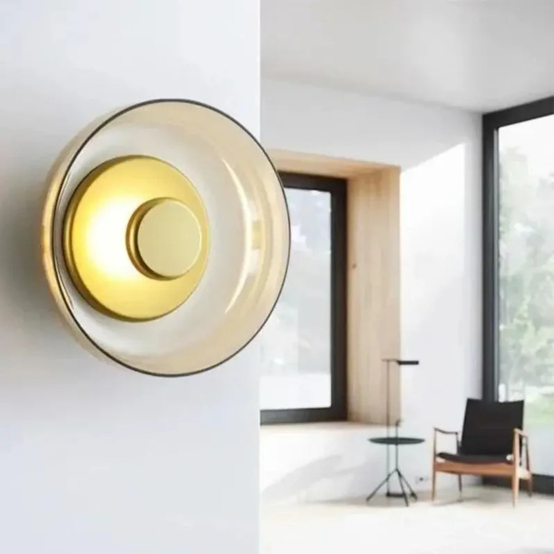 Halo Wall Light - Modern Sculptural Sconce with Layered Glow 8