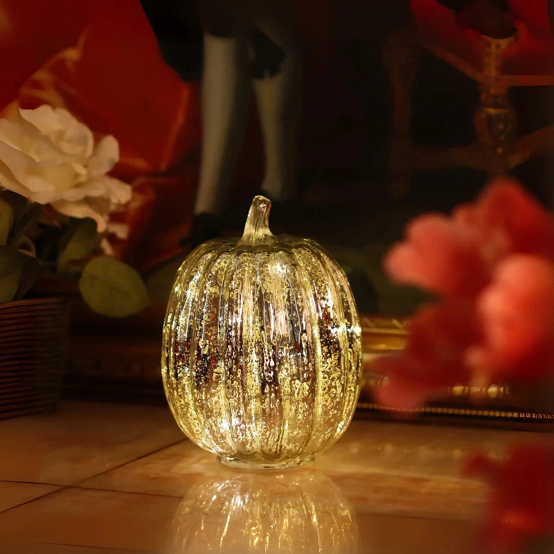 Handblown Glass Ambient Lamp - Warm White Light for Cozy Room Lighting 6