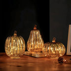 Handblown Glass Ambient Lamp - Warm White Light for Cozy Room Lighting 9