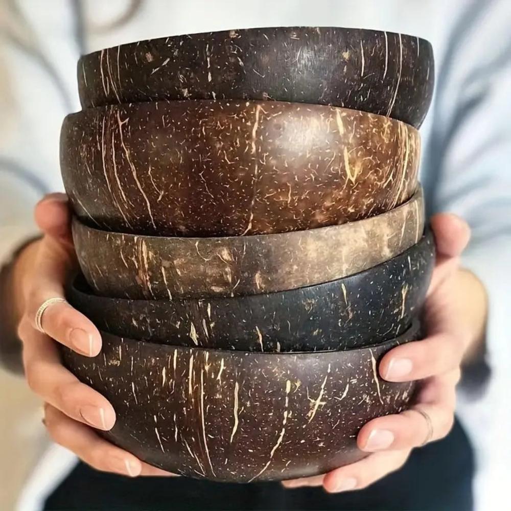 Handcrafted Coconut Bowls - Eco-Friendly Unique Kitchenware for Serving 0