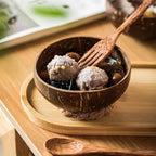 Handcrafted Coconut Bowls - Eco-Friendly Unique Kitchenware for Serving 2