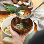 Handcrafted Coconut Bowls - Eco-Friendly Unique Kitchenware for Serving 4