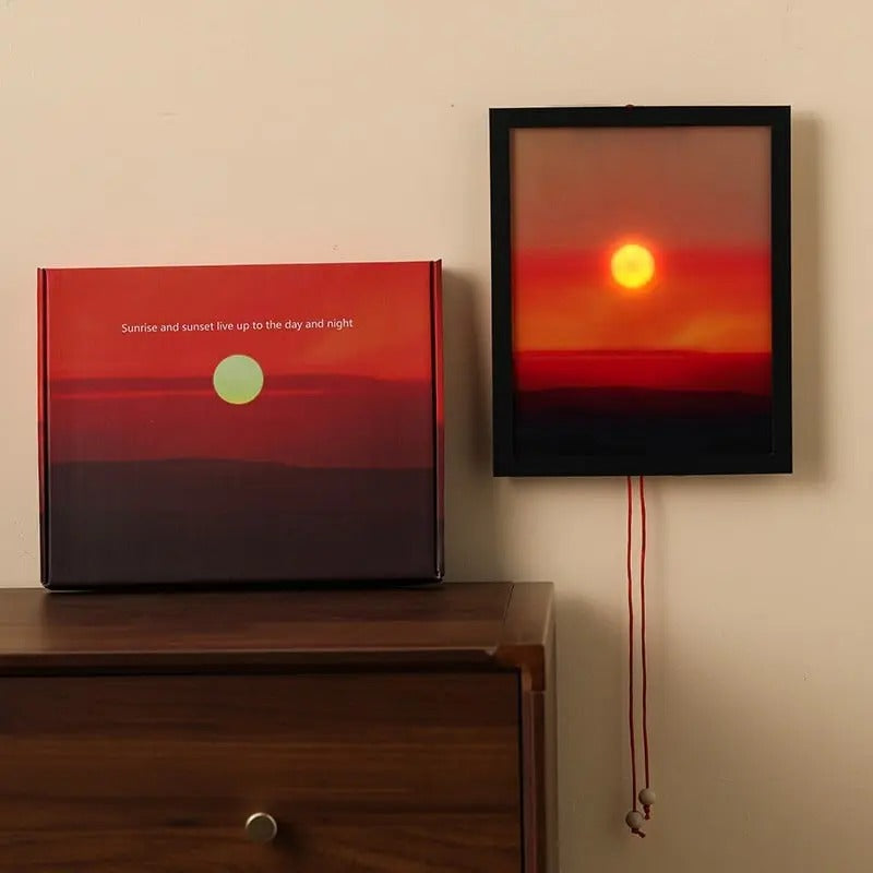 Handcrafted Cordless Bedside Lamp with Warm White Light – Portable Sunset Design for Bedroom and Table Decor 0