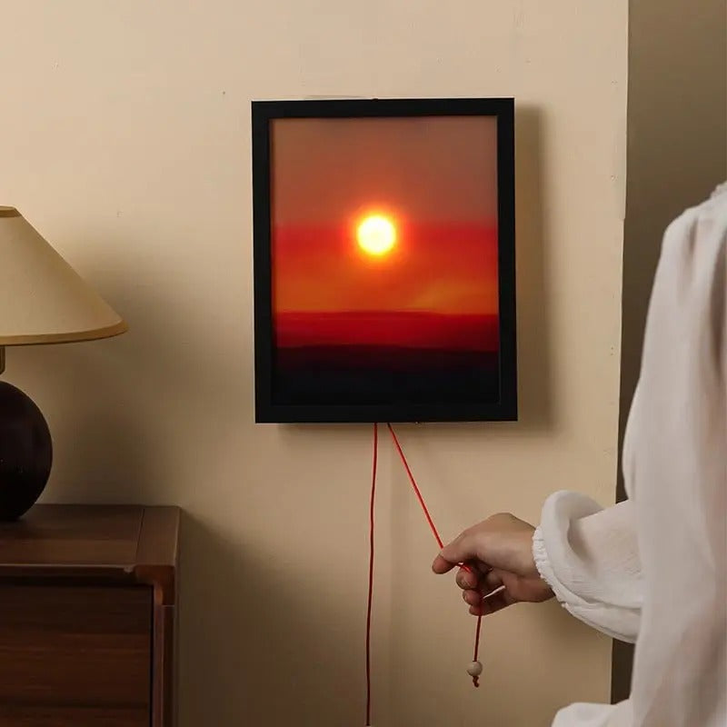 Handcrafted Cordless Bedside Lamp with Warm White Light – Portable Sunset Design for Bedroom and Table Decor 1