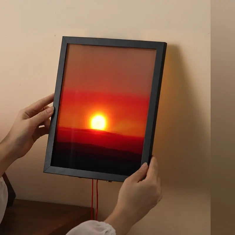 Handcrafted Cordless Bedside Lamp with Warm White Light – Portable Sunset Design for Bedroom and Table Decor 2