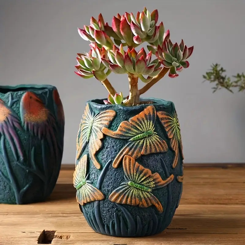 Handcrafted Decorative Planter Set - Nature-Inspired Design for All Spaces 0