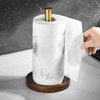 Handcrafted Paper Towel Holder - Elegant Walnut & Durable 2
