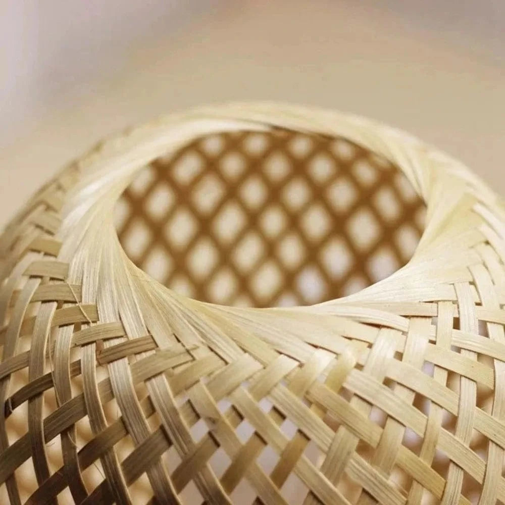 Handcrafted Rattan Bedside Table Lamp with Wooden Base – Warm Ambient Lighting for Bedroom and Home Decor 3