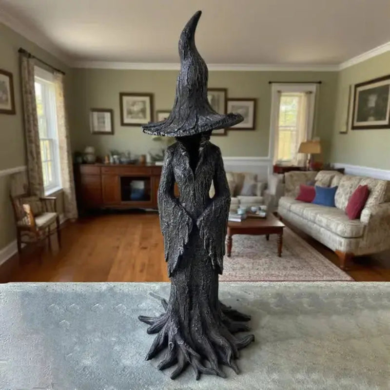 Handcrafted Witch Garden Statue - Weatherproof Outdoor Spiritual Decor 1