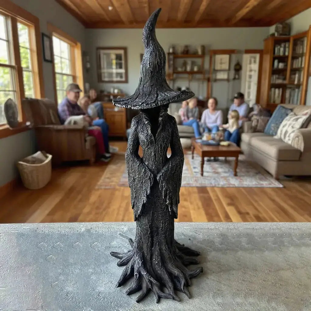 Handcrafted Witch Garden Statue - Weatherproof Outdoor Spiritual Decor 2