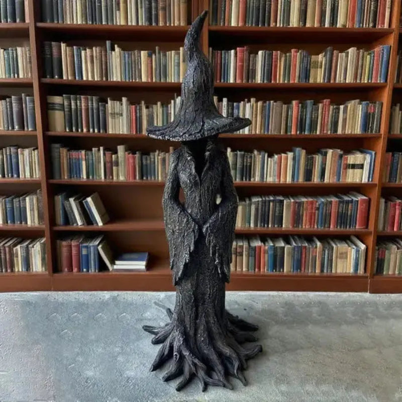 Handcrafted Witch Garden Statue - Weatherproof Outdoor Spiritual Decor 3