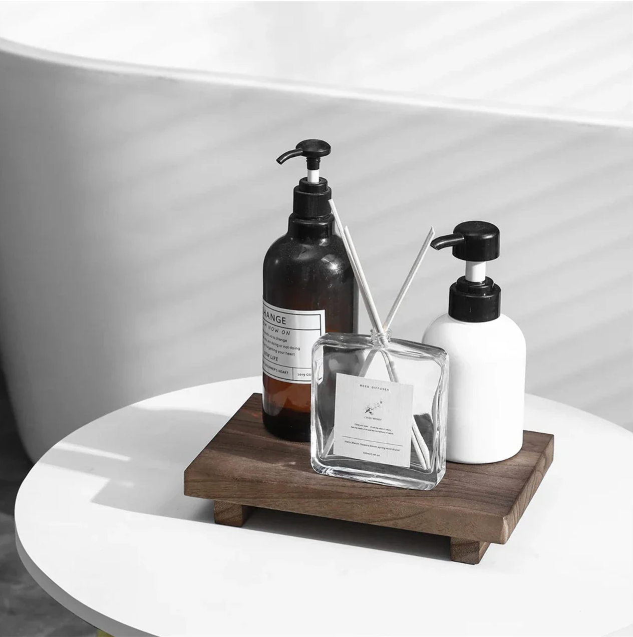 Handcrafted Wooden Display Tray for Jewelry and Accessories – Minimalist Elevated Design 1