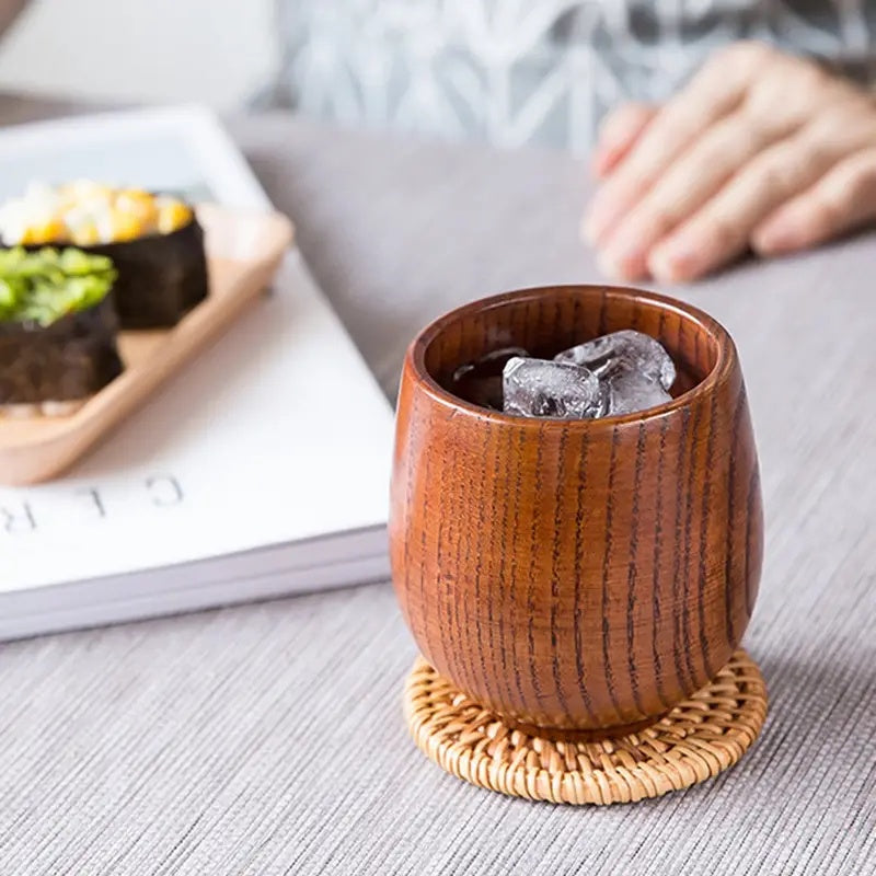 Handcrafted Wooden Tea Cup - Eco-Friendly, Durable Mug for Hot & Cold Beverages 1