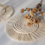 Handmade Macrame Coasters 3-Pack - Durable, Non-Slip Protection for Drinks 2
