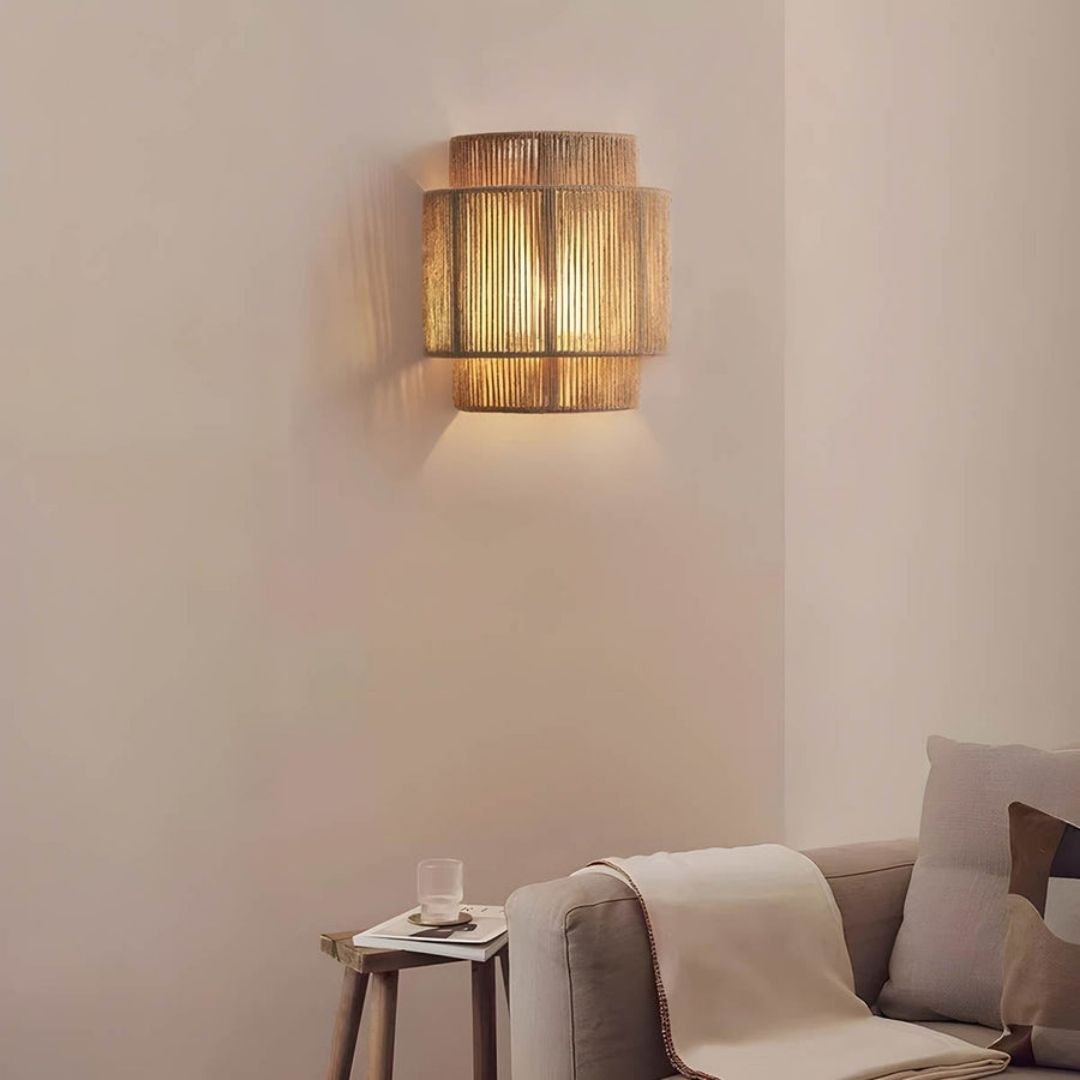 Handmade Rope Wall Sconce - Warm Ambient Lighting for Cozy Spaces 3