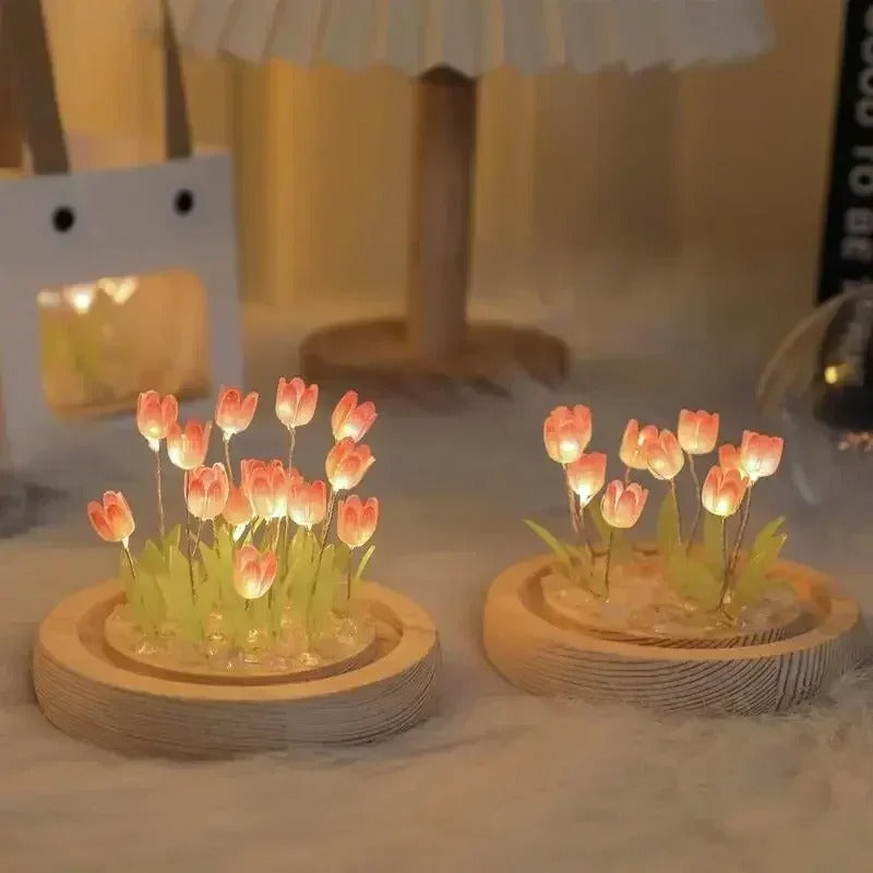 Handmade Tulip Flower Table Lamp – Soft LED Bedside Lamp for Cozy Bedroom Ambience 2