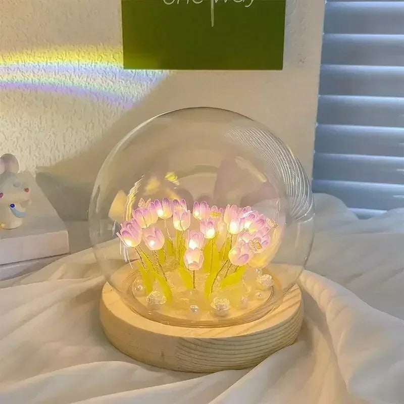 Handmade Tulip Flower Table Lamp – Soft LED Bedside Lamp for Cozy Bedroom Ambience 3