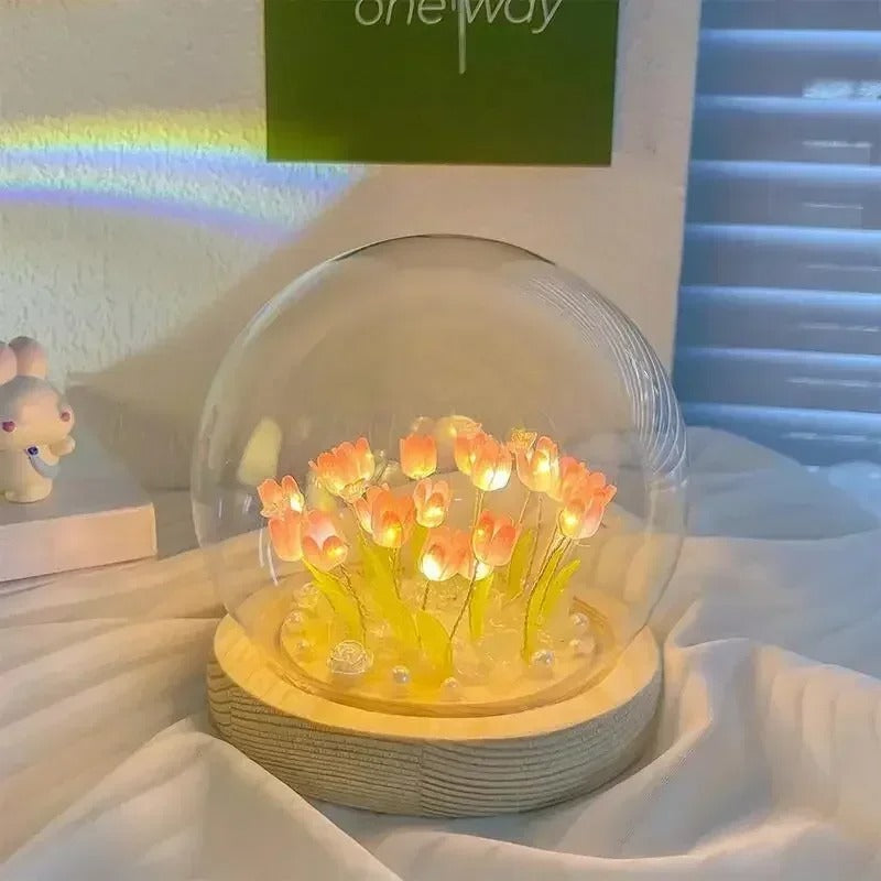 Handmade Tulip Flower Table Lamp – Soft LED Bedside Lamp for Cozy Bedroom Ambience 4