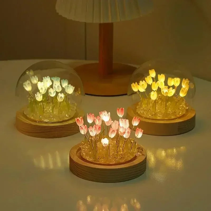 Handmade Tulip Flower Table Lamp – Soft LED Bedside Lamp for Cozy Bedroom Ambience 5