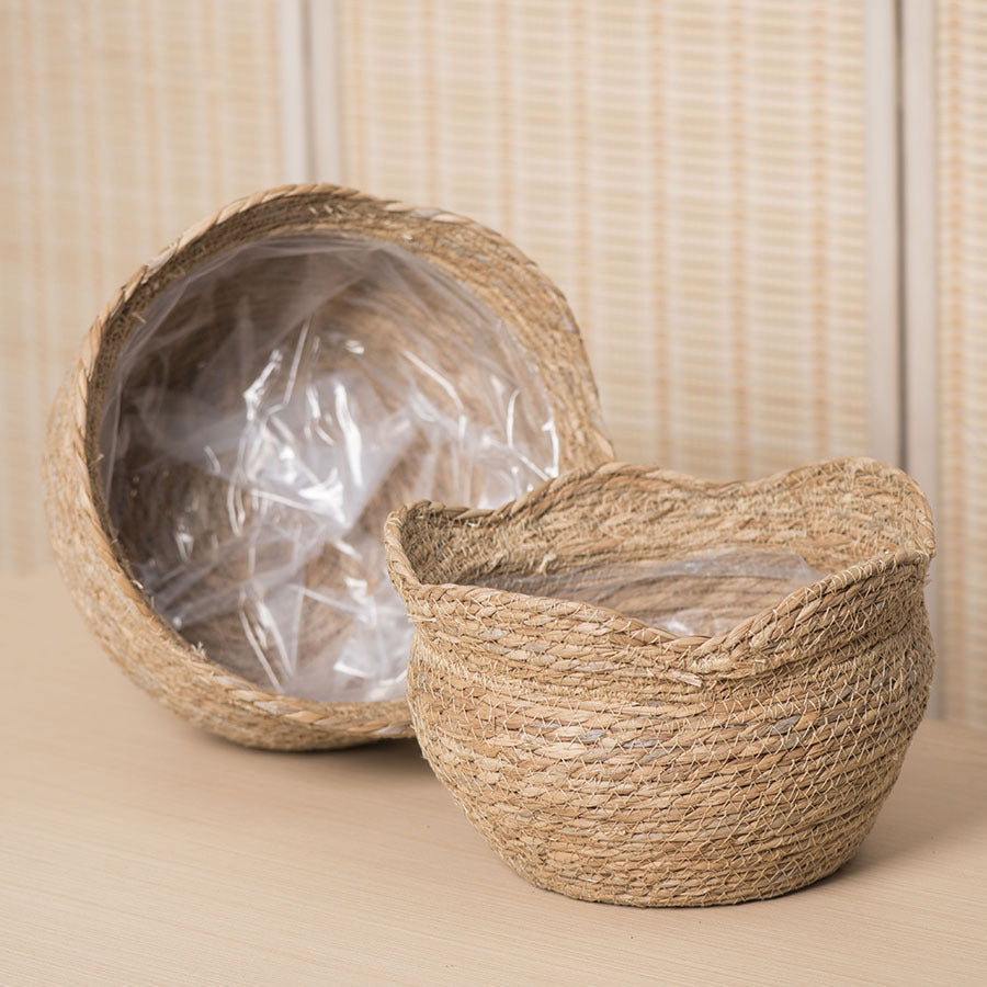 Handwoven Rattan Planter - Boho & Scandinavian Style Plant Pot 2