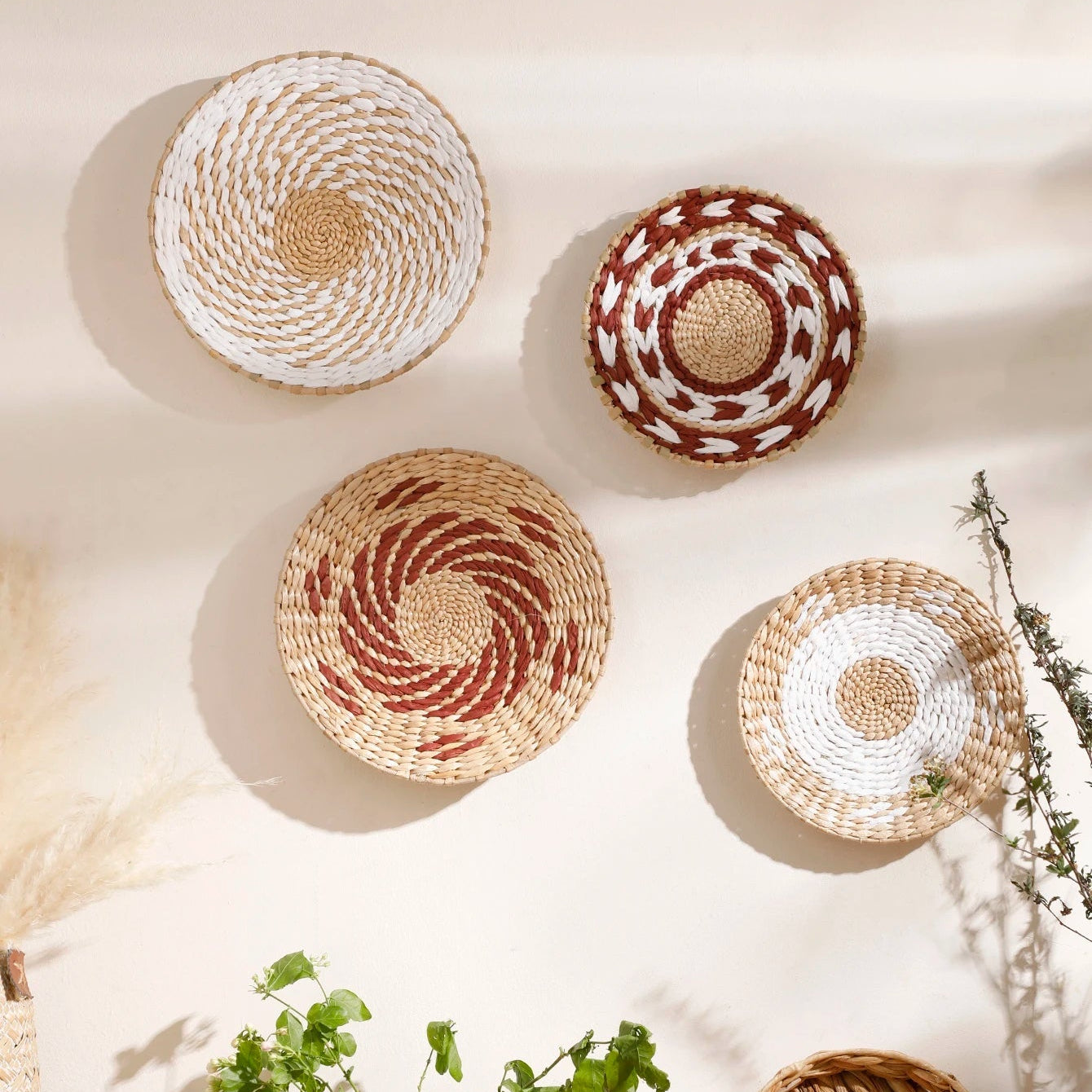 Handwoven Seagrass Wall Art Set – Bohemian Decor with Natural Textures and Unique Patterns for Rustic and Modern Interiors 2