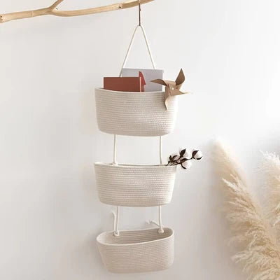 Hanging Basket with 3 Compartments for Vertical Storage & Organization 5