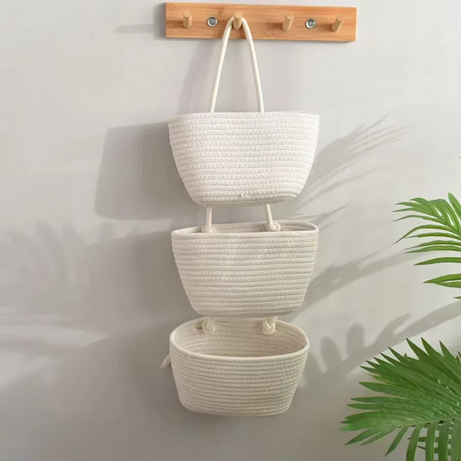 Hanging Basket with 3 Compartments for Vertical Storage & Organization 6