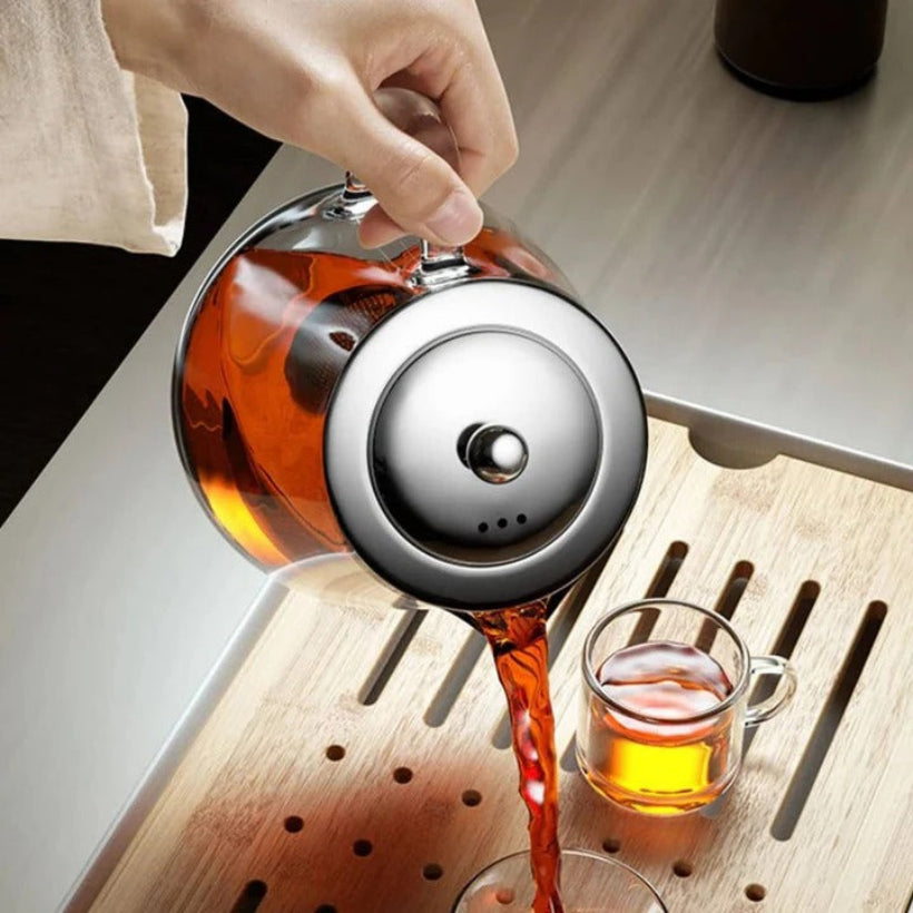 Heat Resistant Glass Teapot with Infuser - Durable & Easy to Clean 2