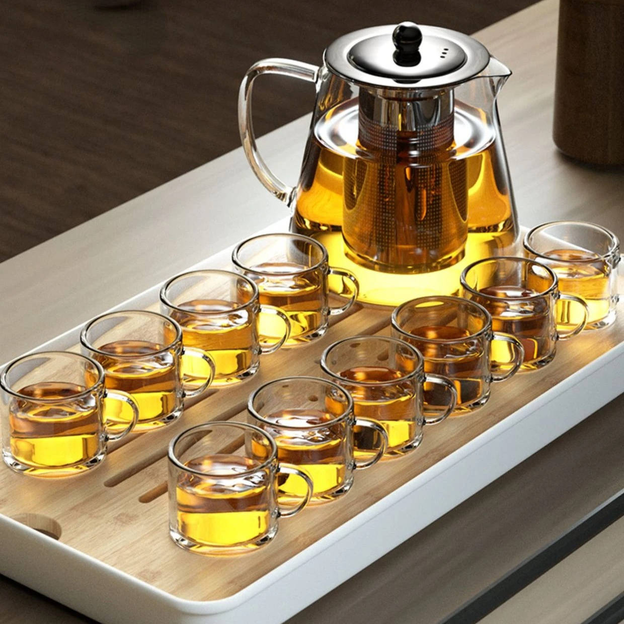 Heat Resistant Glass Teapot with Infuser - Elegant Design & 45.6 Oz Capacity 4